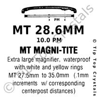 GS MT 28.6mm 10.0pm Watch Crystal