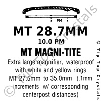 GS MT 28.7mm 10.0pm Watch Crystal