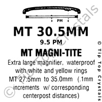 GS MT 30.5mm 9.5pm Watch Crystal