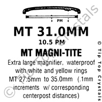 GS MT 31.0mm 10.5pm Watch Crystal