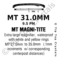 GS MT 31.0mm 9.5pm Watch Crystal