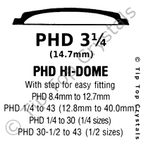 GS PHD 3-1/4 Watch Crystal