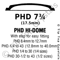 GS PHD 7-3/4 Watch Crystal