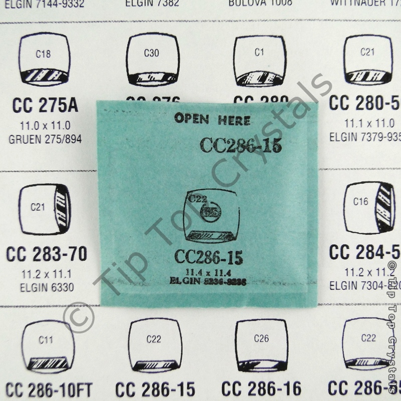GS CC286-15 Watch Crystal - Click Image to Close