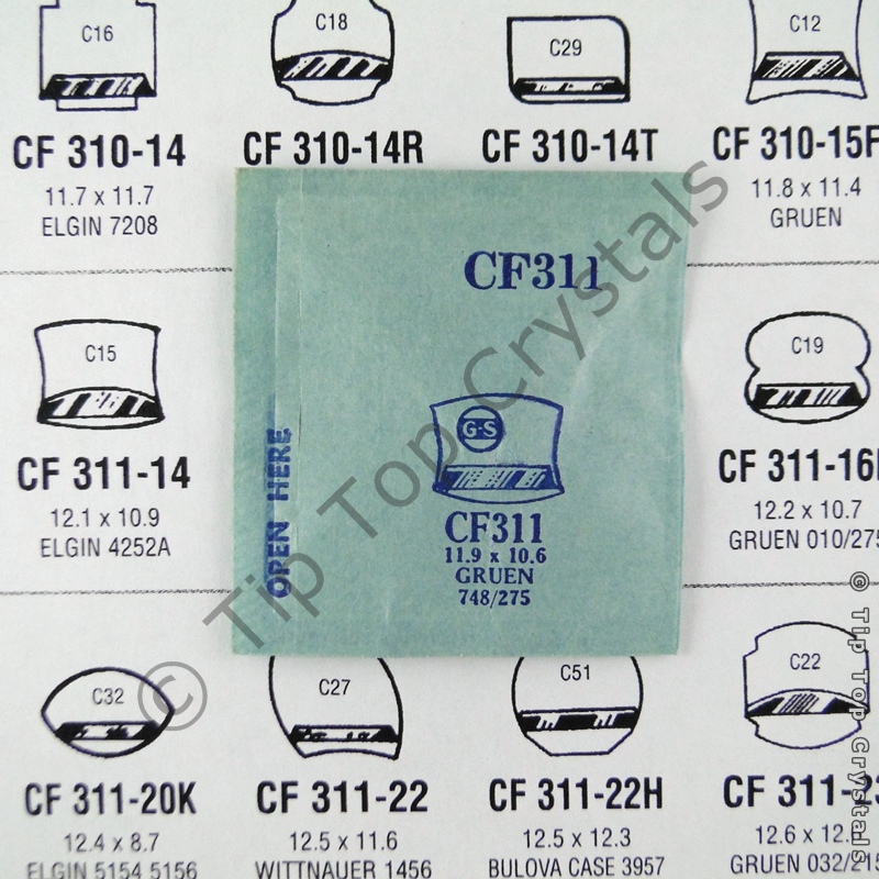 GS CF311 Watch Crystal - Click Image to Close