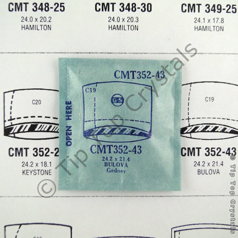 GS CMT352-43 Watch Crystal - Click Image to Close