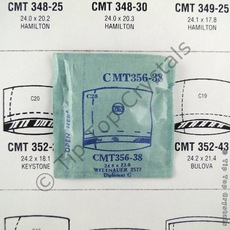 GS CMT356-38 Watch Crystal - Click Image to Close