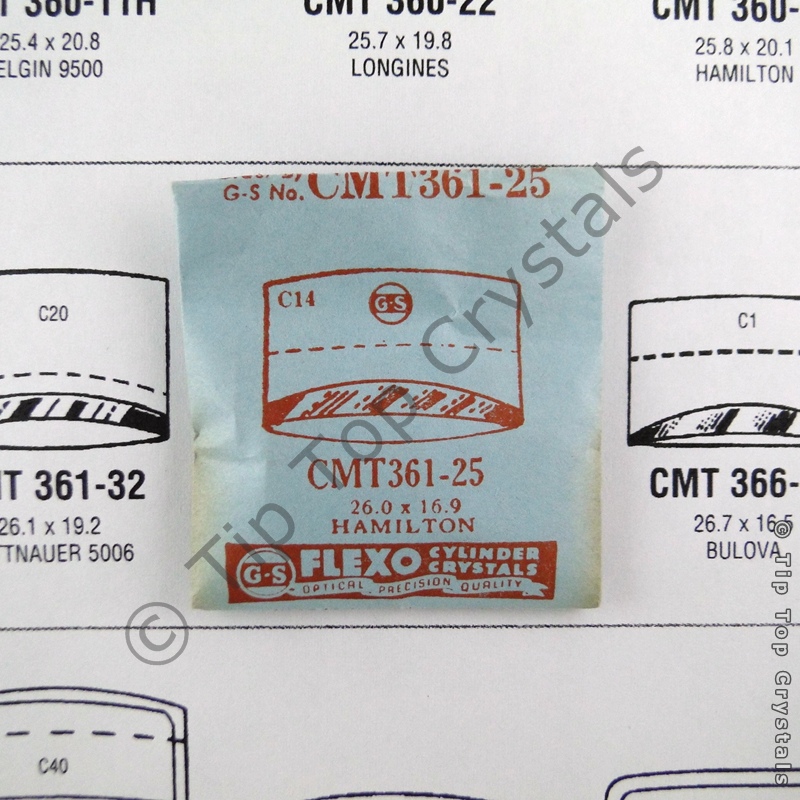 GS CMT361-25 Watch Crystal - Click Image to Close