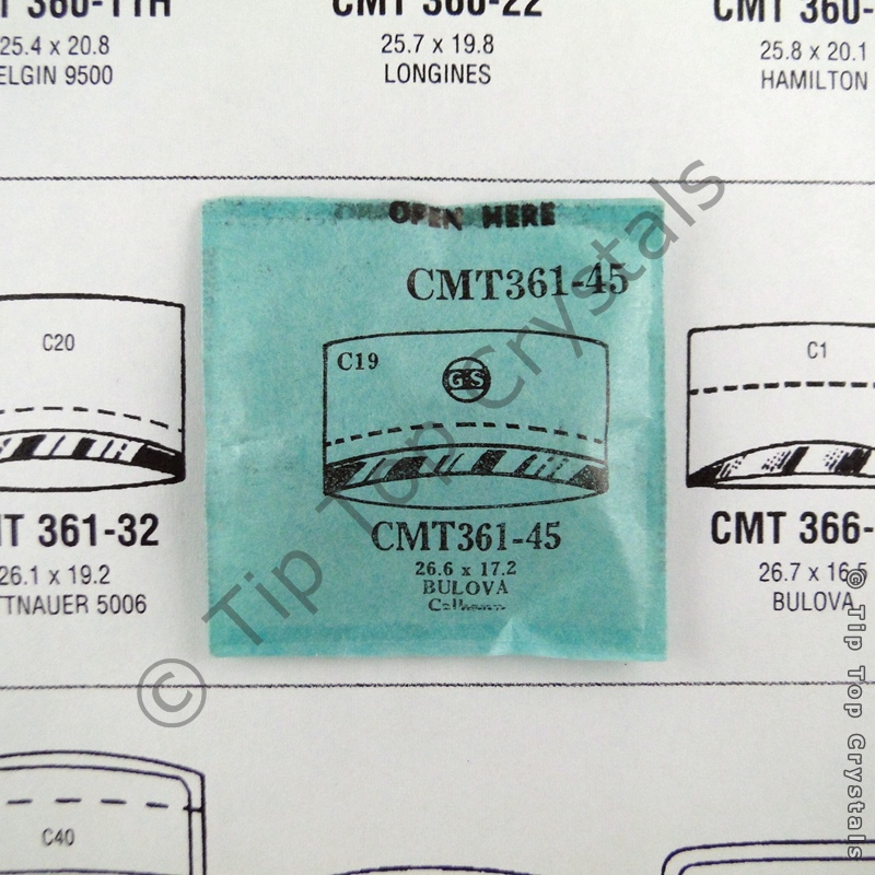 GS CMT361-45 Watch Crystal - Click Image to Close