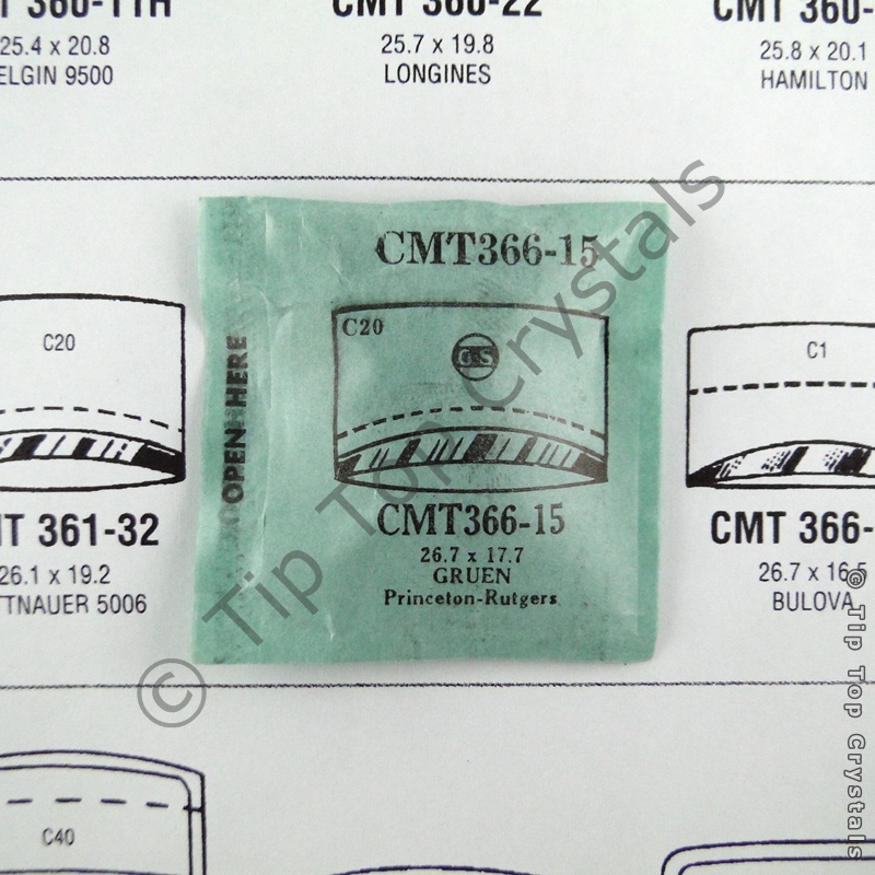 GS CMT366-15 Watch Crystal - Click Image to Close