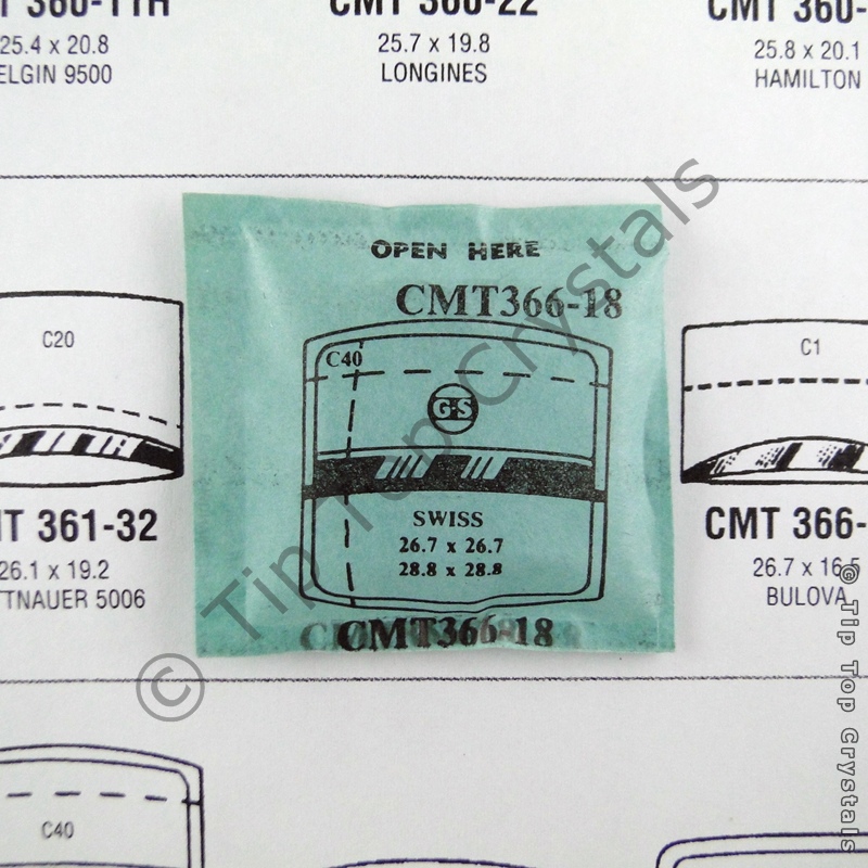 GS CMT366-18 Watch Crystal - Click Image to Close