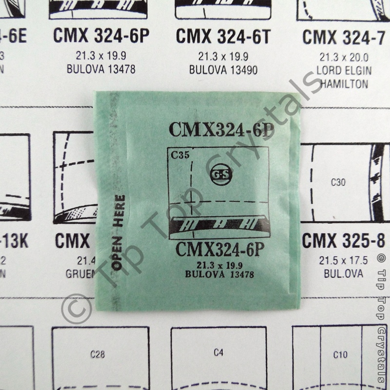 GS CMX324-6P Watch Crystal - Click Image to Close