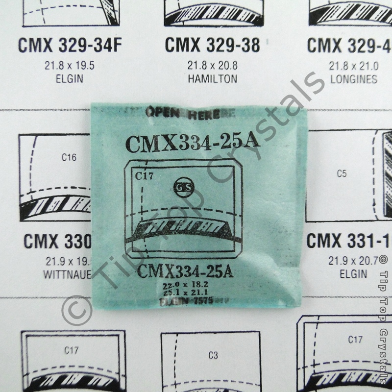 GS CMX334-25A Watch Crystal - Click Image to Close