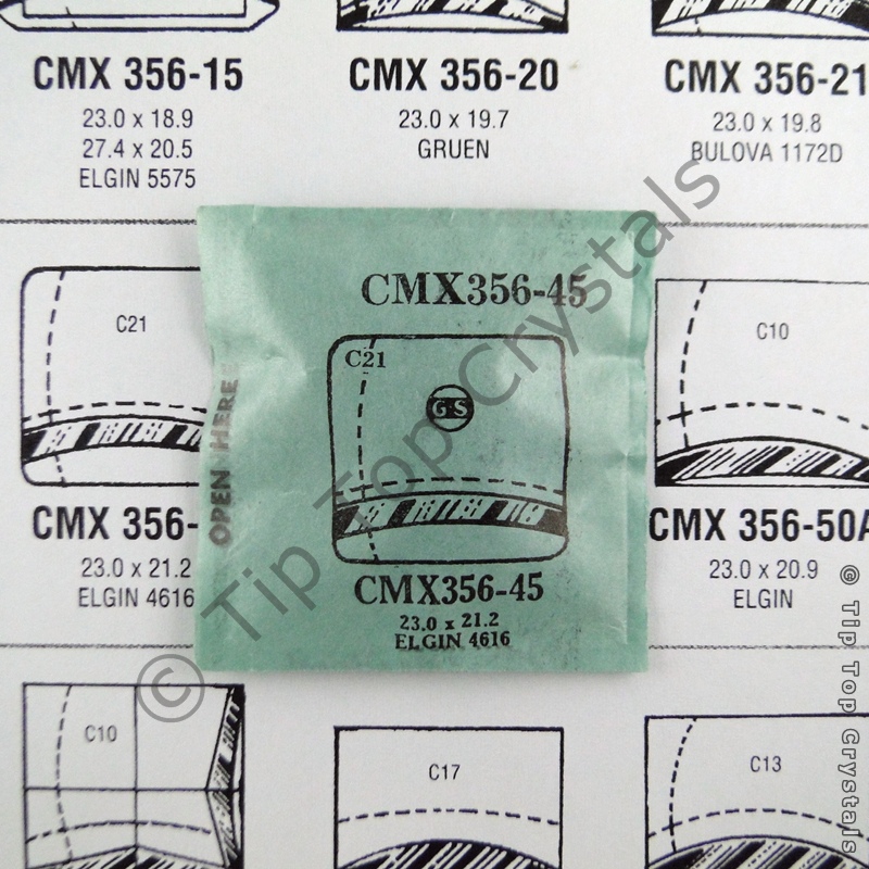 GS CMX356-45 Watch Crystal - Click Image to Close