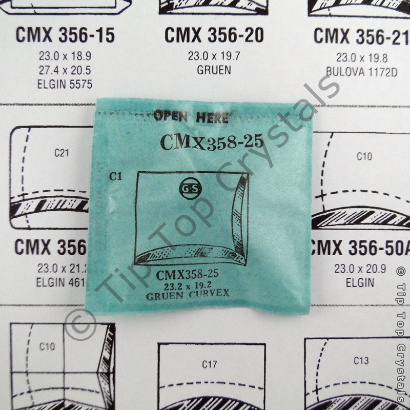 GS CMX358-25 Watch Crystal - Click Image to Close