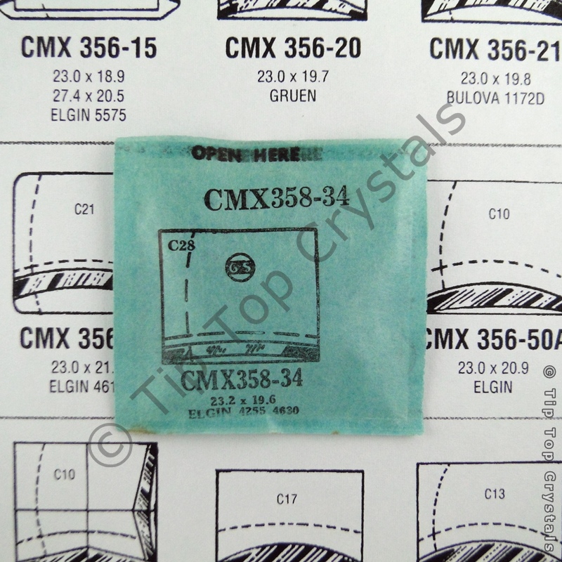 GS CMX358-34 Watch Crystal - Click Image to Close