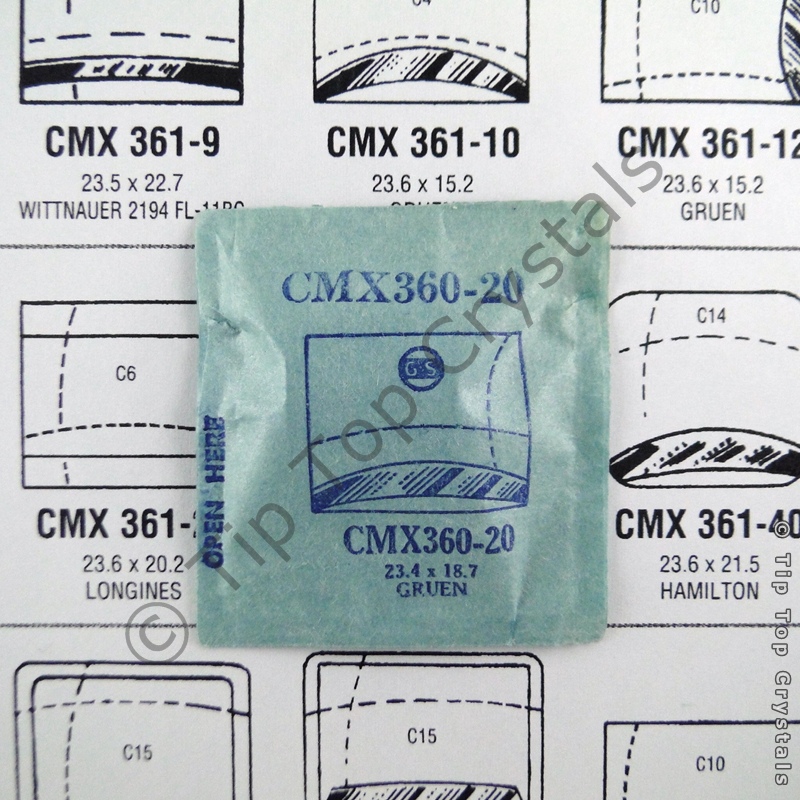 GS CMX360-20 Watch Crystal - Click Image to Close