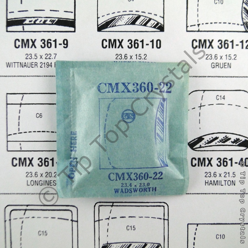 GS CMX360-22 Watch Crystal - Click Image to Close