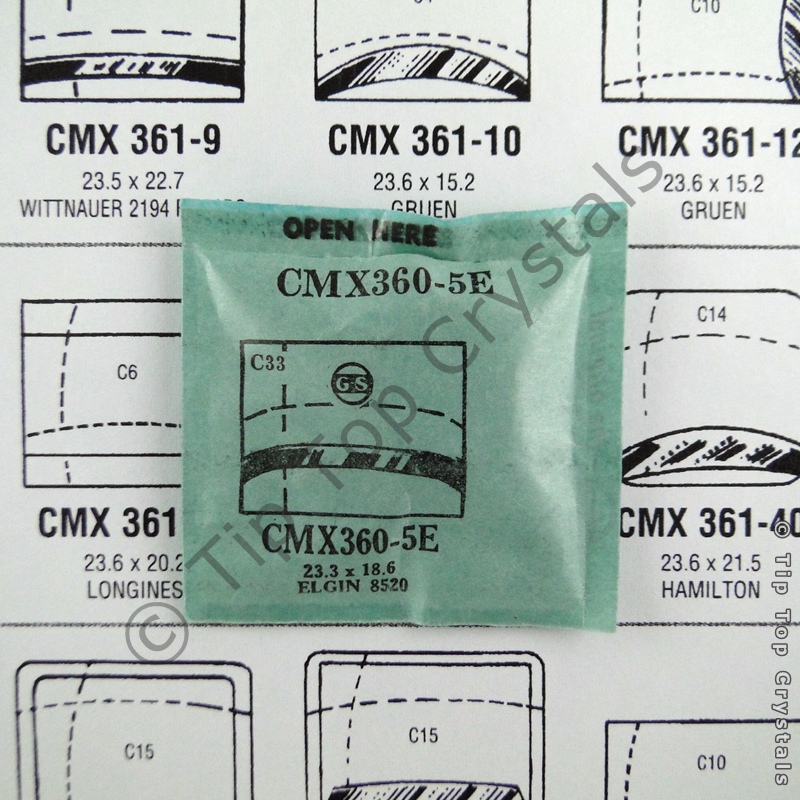 GS CMX360-5E Watch Crystal - Click Image to Close