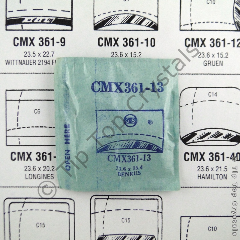 GS CMX361-13 Watch Crystal - Click Image to Close