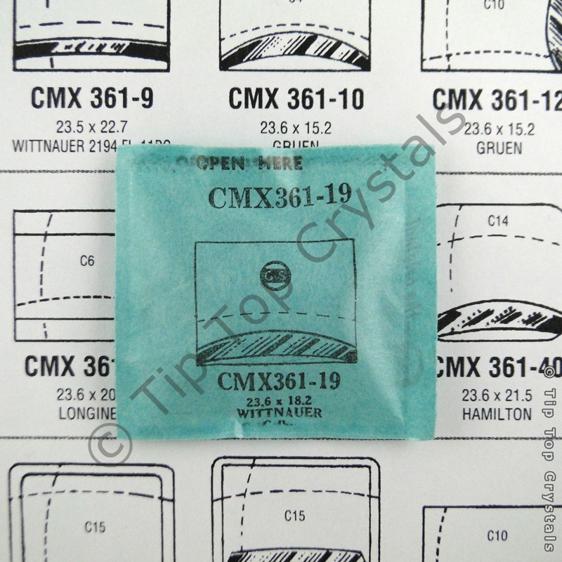 GS CMX361-19 Watch Crystal - Click Image to Close