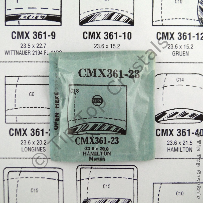 GS CMX361-23 Watch Crystal - Click Image to Close