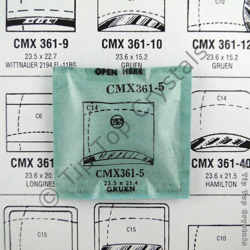 GS CMX361-5 Watch Crystal - Click Image to Close