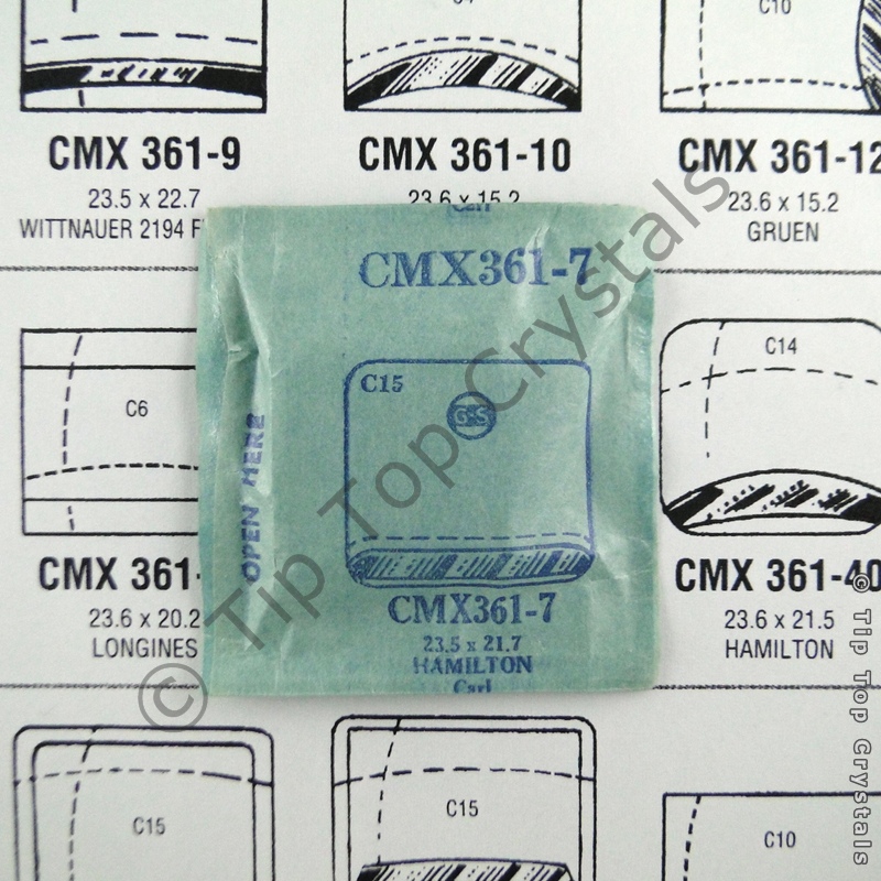 GS CMX361-7 Watch Crystal - Click Image to Close