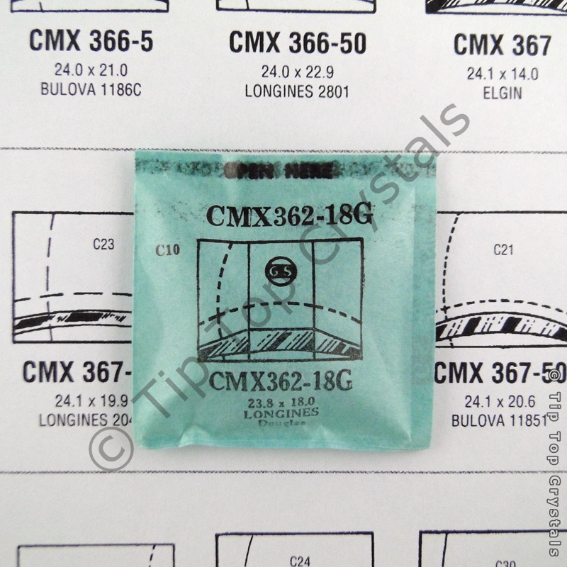 GS CMX362-18G Watch Crystal - Click Image to Close