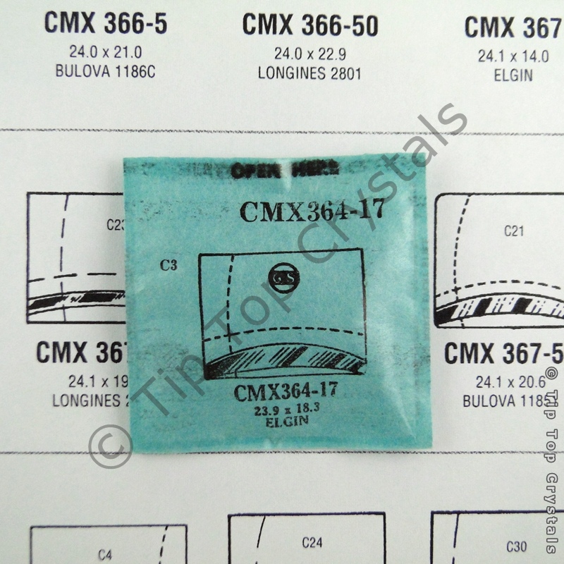 GS CMX364-17 Watch Crystal - Click Image to Close