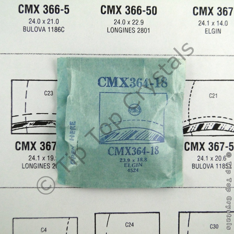 GS CMX364-18 Watch Crystal - Click Image to Close
