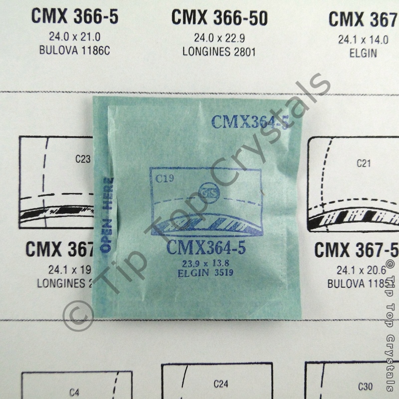GS CMX364-5 Watch Crystal - Click Image to Close