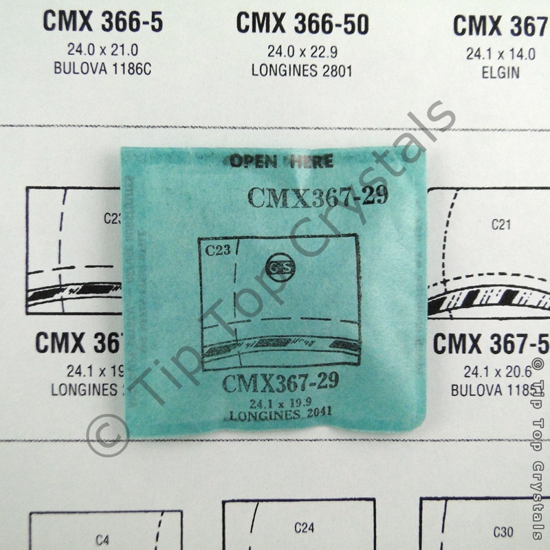 GS CMX367-29 Watch Crystal - Click Image to Close