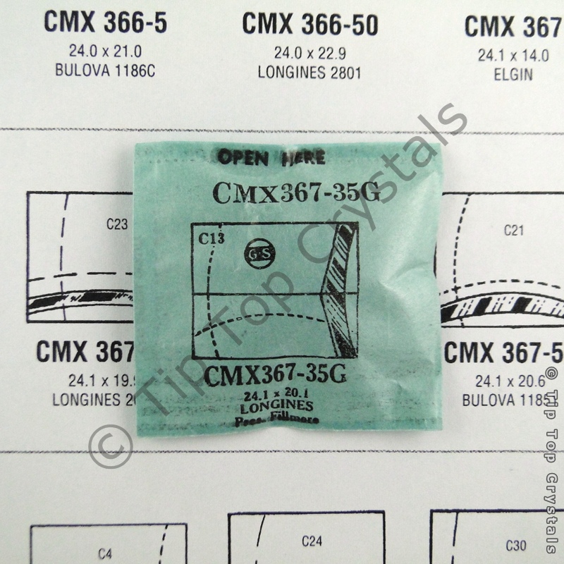 GS CMX367-35G Watch Crystal - Click Image to Close
