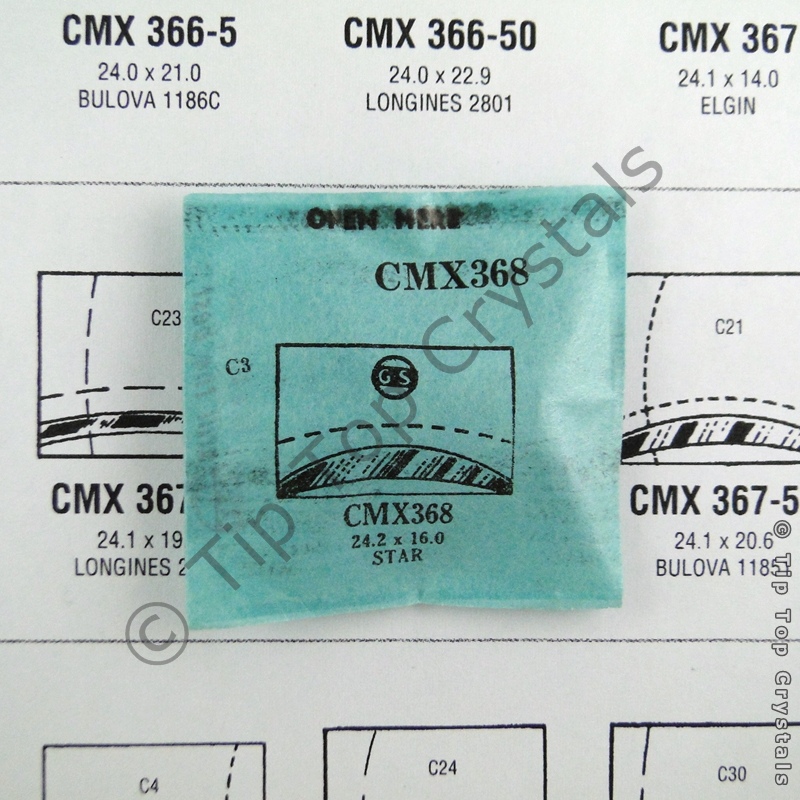 GS CMX368 Watch Crystal - Click Image to Close