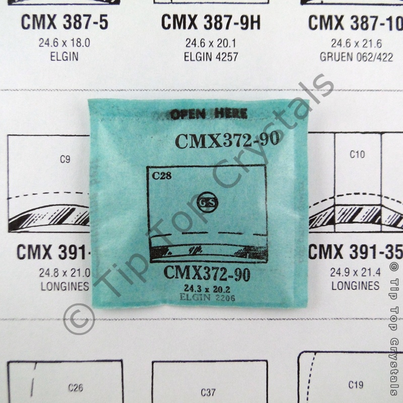 GS CMX372-90 Watch Crystal - Click Image to Close