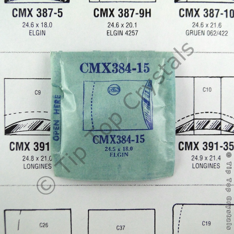 GS CMX384-15 Watch Crystal - Click Image to Close