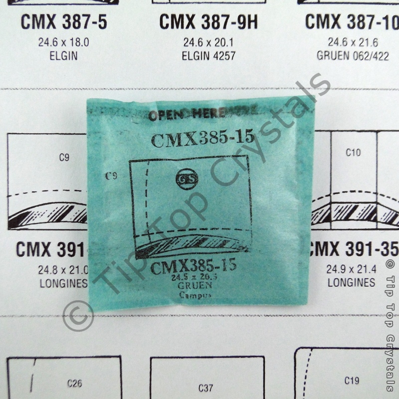 GS CMX385-15 Watch Crystal - Click Image to Close