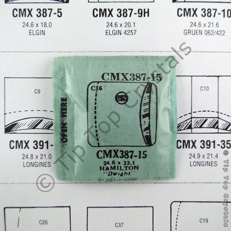 GS CMX387-15 Watch Crystal - Click Image to Close
