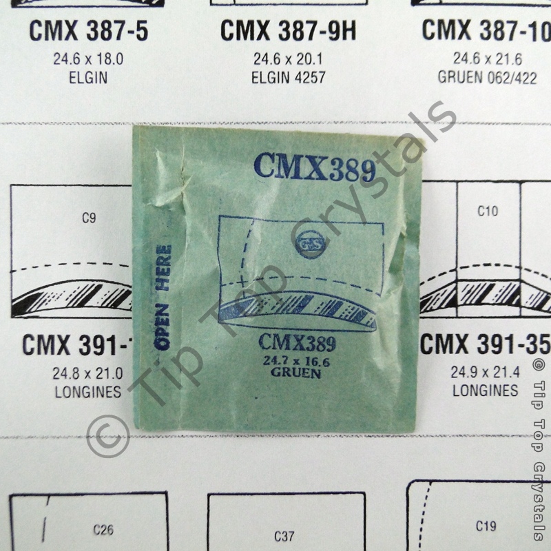GS CMX389 Watch Crystal - Click Image to Close