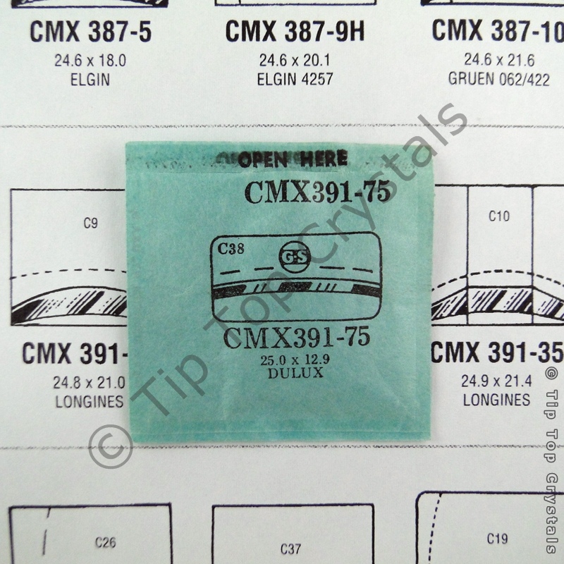 GS CMX391-75 Watch Crystal - Click Image to Close