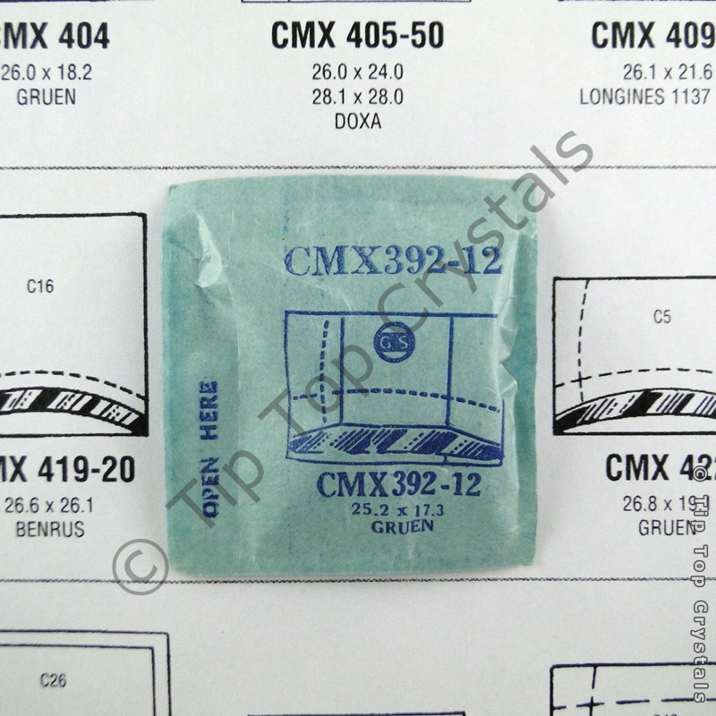 GS CMX392-12 Watch Crystal - Click Image to Close