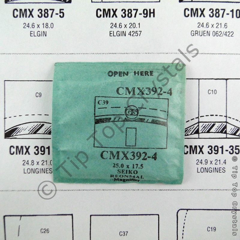 GS CMX392-4 Watch Crystal - Click Image to Close