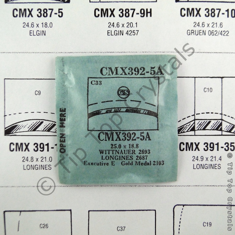 GS CMX392-5A Watch Crystal - Click Image to Close