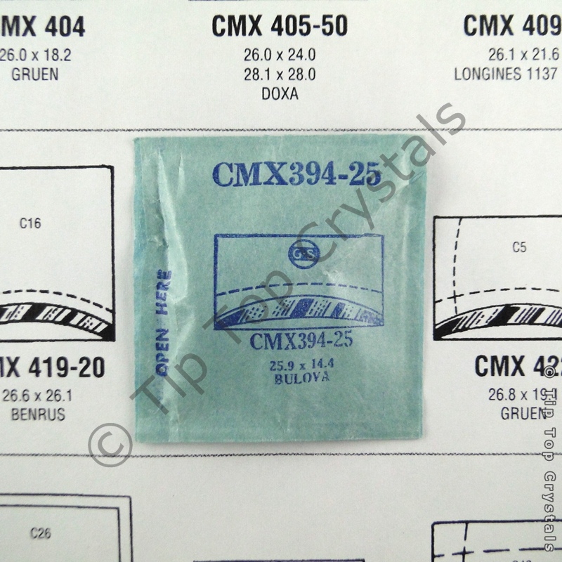 GS CMX394-25 Watch Crystal - Click Image to Close