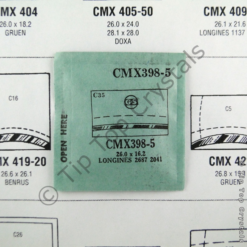 GS CMX398-5 Watch Crystal - Click Image to Close