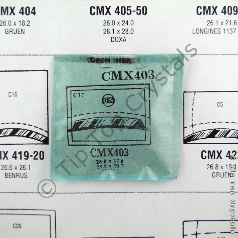 GS CMX403 Watch Crystal - Click Image to Close