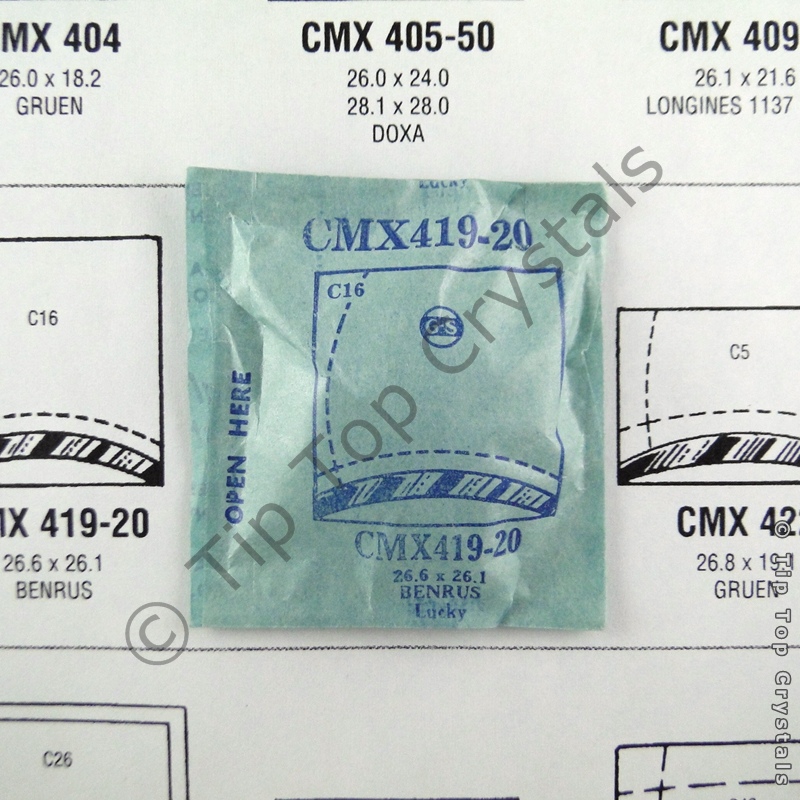 GS CMX419-20 Watch Crystal - Click Image to Close