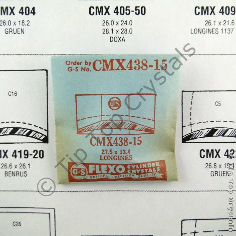 GS CMX438-15 Watch Crystal - Click Image to Close