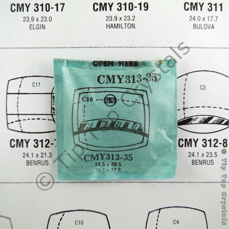 GS CMY313-35 Watch Crystal - Click Image to Close